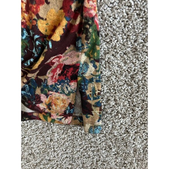 Ali Miles Womens SP Floral Print Cowl Neck Tunic Top Multicolor 3/4 Sleeve - Picture 9 of 11